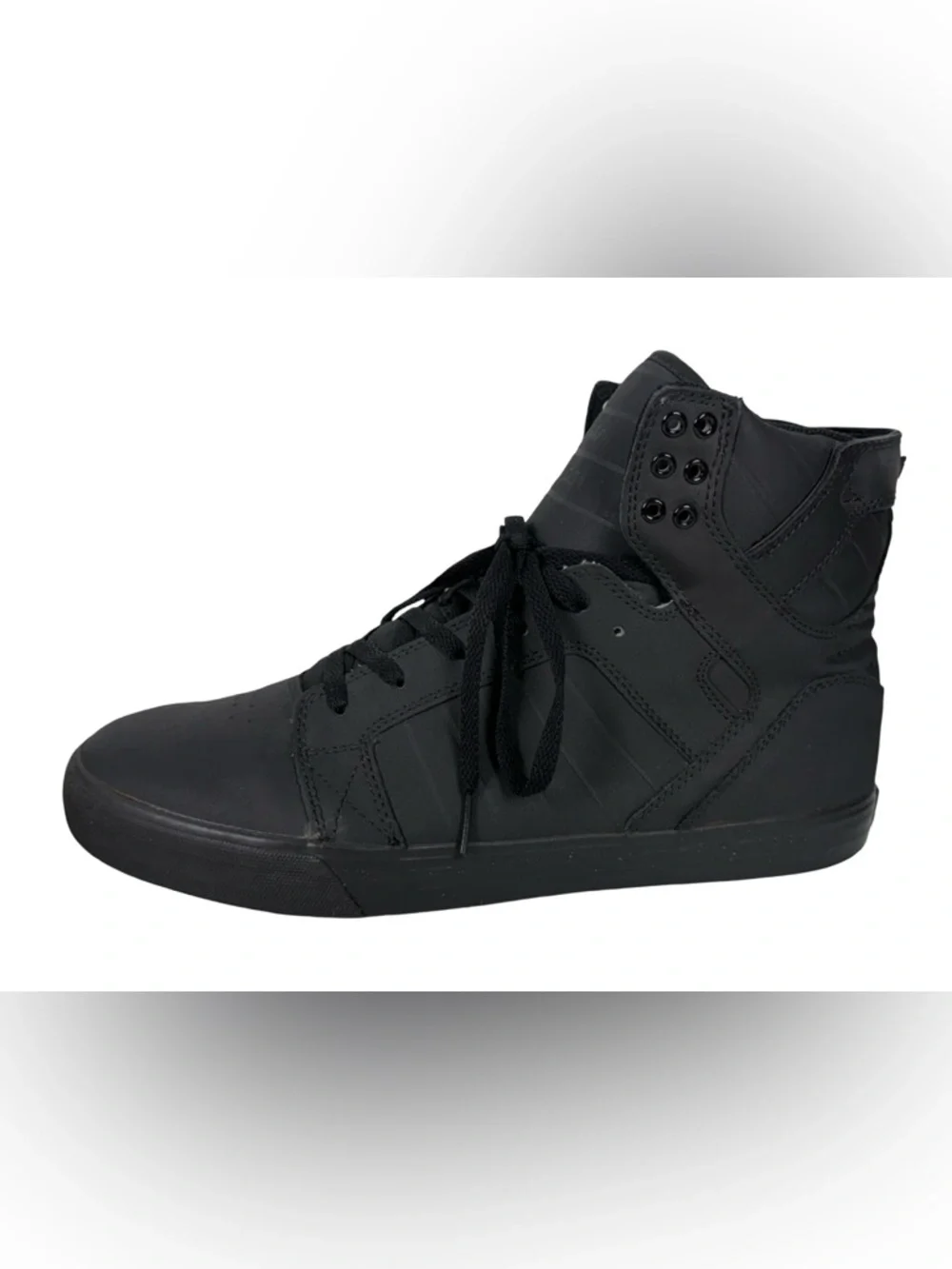 Supra Skytop Muska Red Carpet Skate Shoes Mens Size 12 Black Sneakers - Picture 4 of 16